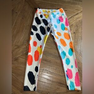 Simi Sienna abstract colorful Hakea yoga leggings - measures size small
